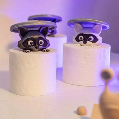 Cute 3D Raccoon Toilet Paper Holder