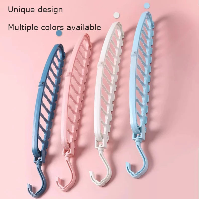 11 Hole Folding Clothes Hanger Space Saving Rack