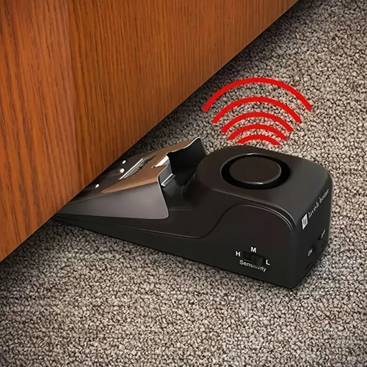 Portable Door Stop Alarm Home Security Travel Safety