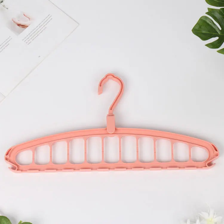 11 Hole Folding Clothes Hanger Space Saving Rack