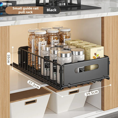 Pull-Out Kitchen Storage Rack Cabinet Organizer Basket
