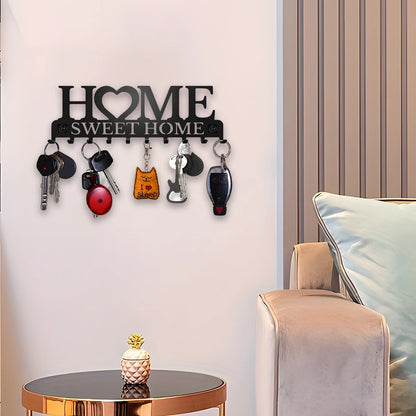 Wall Mounted Key Holder Rack 10 Hooks