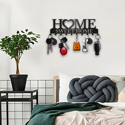 Wall Mounted Key Holder Rack 10 Hooks