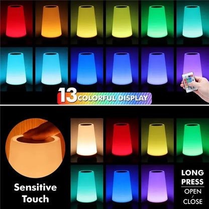 RGB Night Light 13 Colors Remote Dimmable