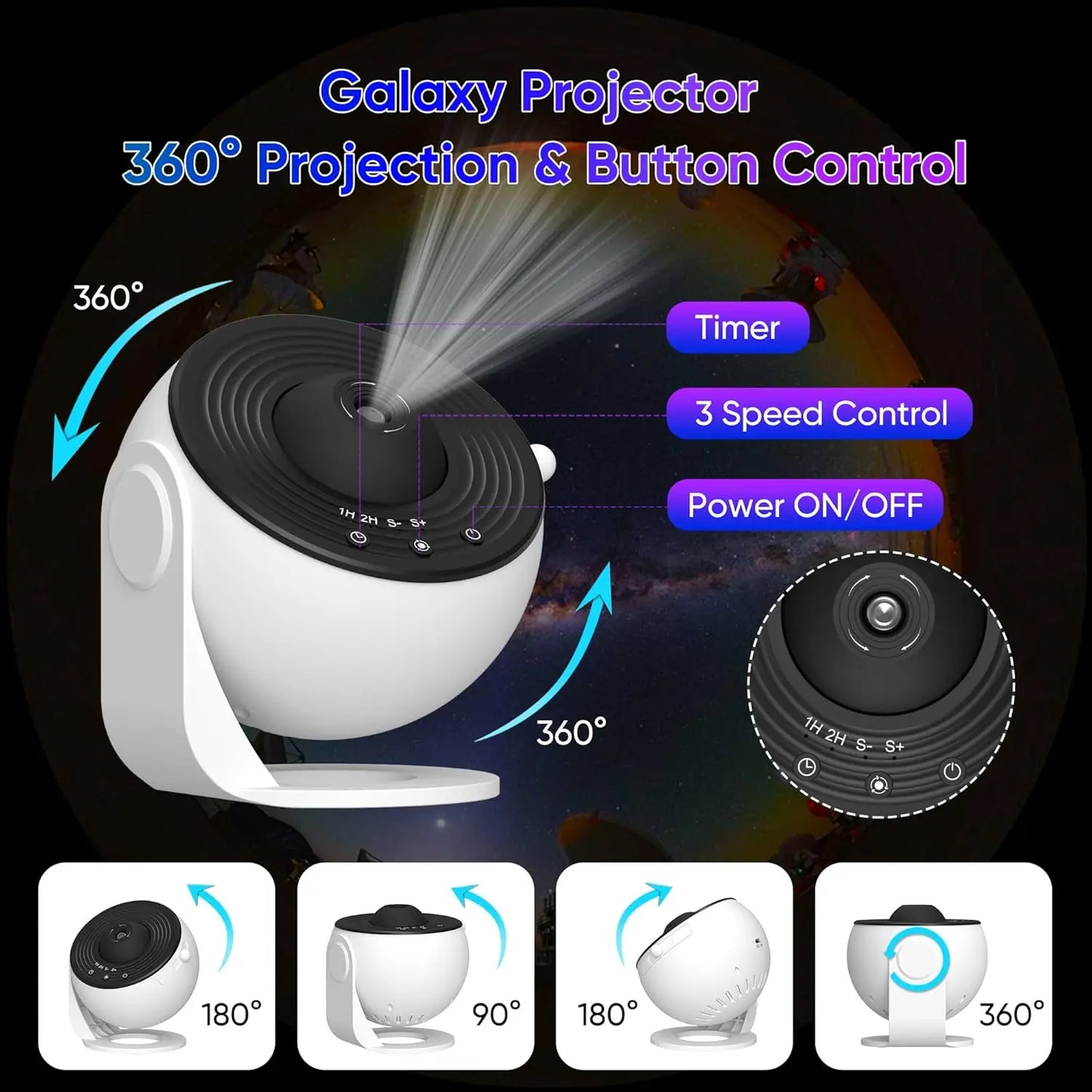 Galaxy Star Projector Night Light
