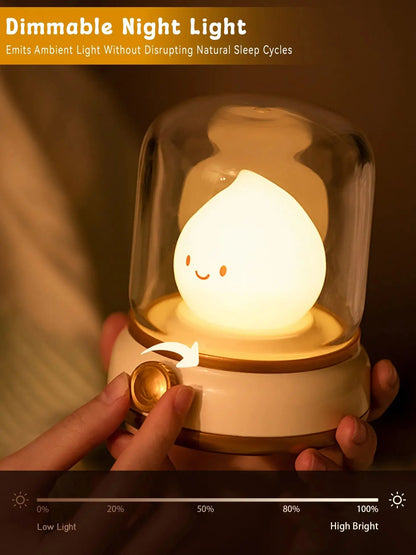 LED Flameless Candle White Noise Dimmable Nightlight