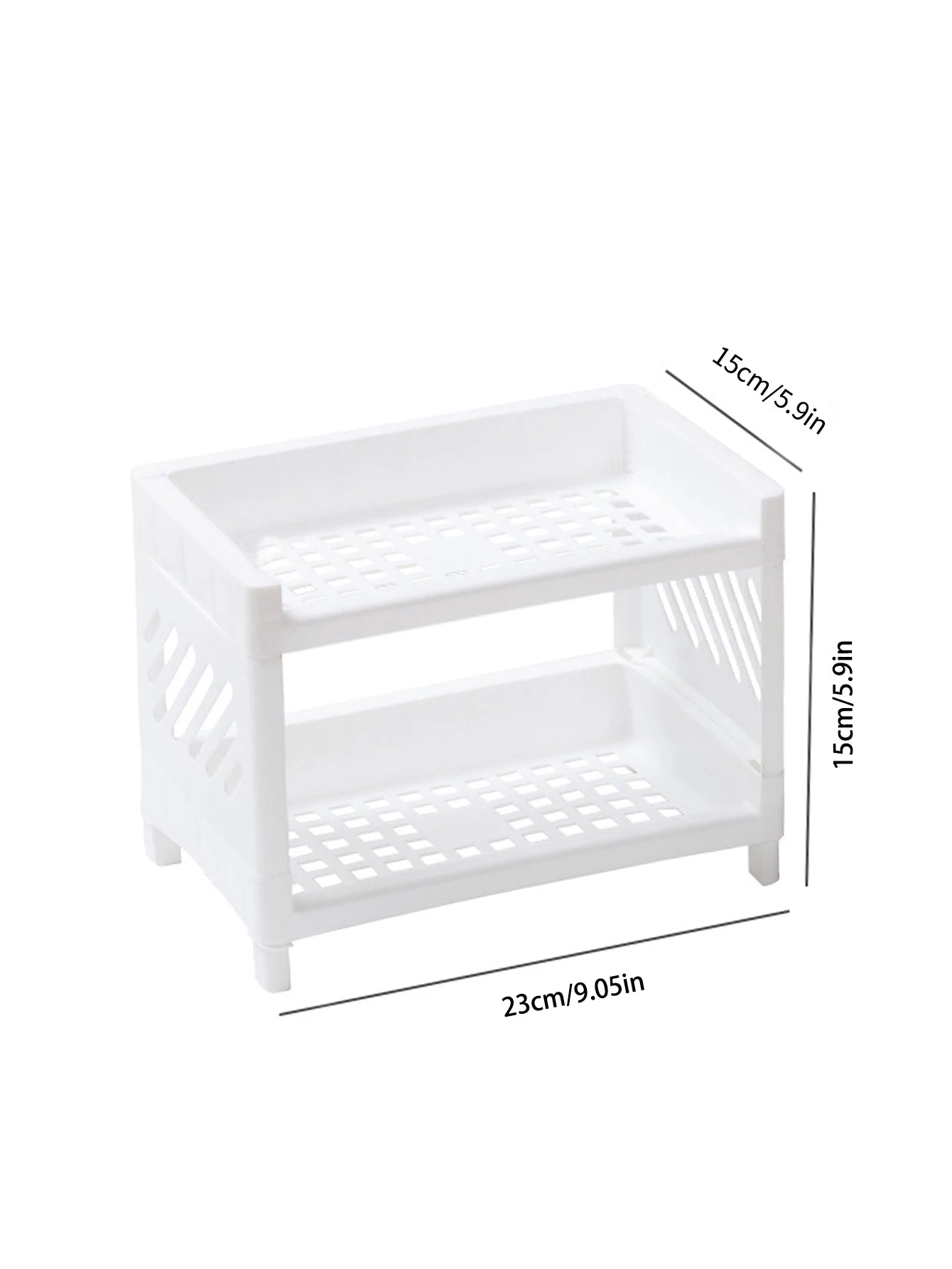 Double Layer Desktop Storage Rack Organizer Stand