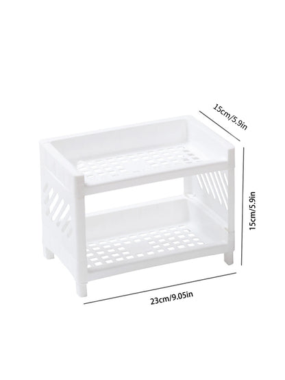 Double Layer Desktop Storage Rack Organizer Stand