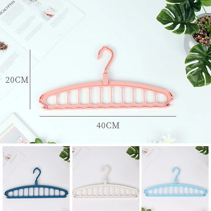 11 Hole Folding Clothes Hanger Space Saving Rack