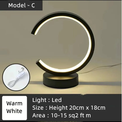 Modern LED Ring Table Lamp