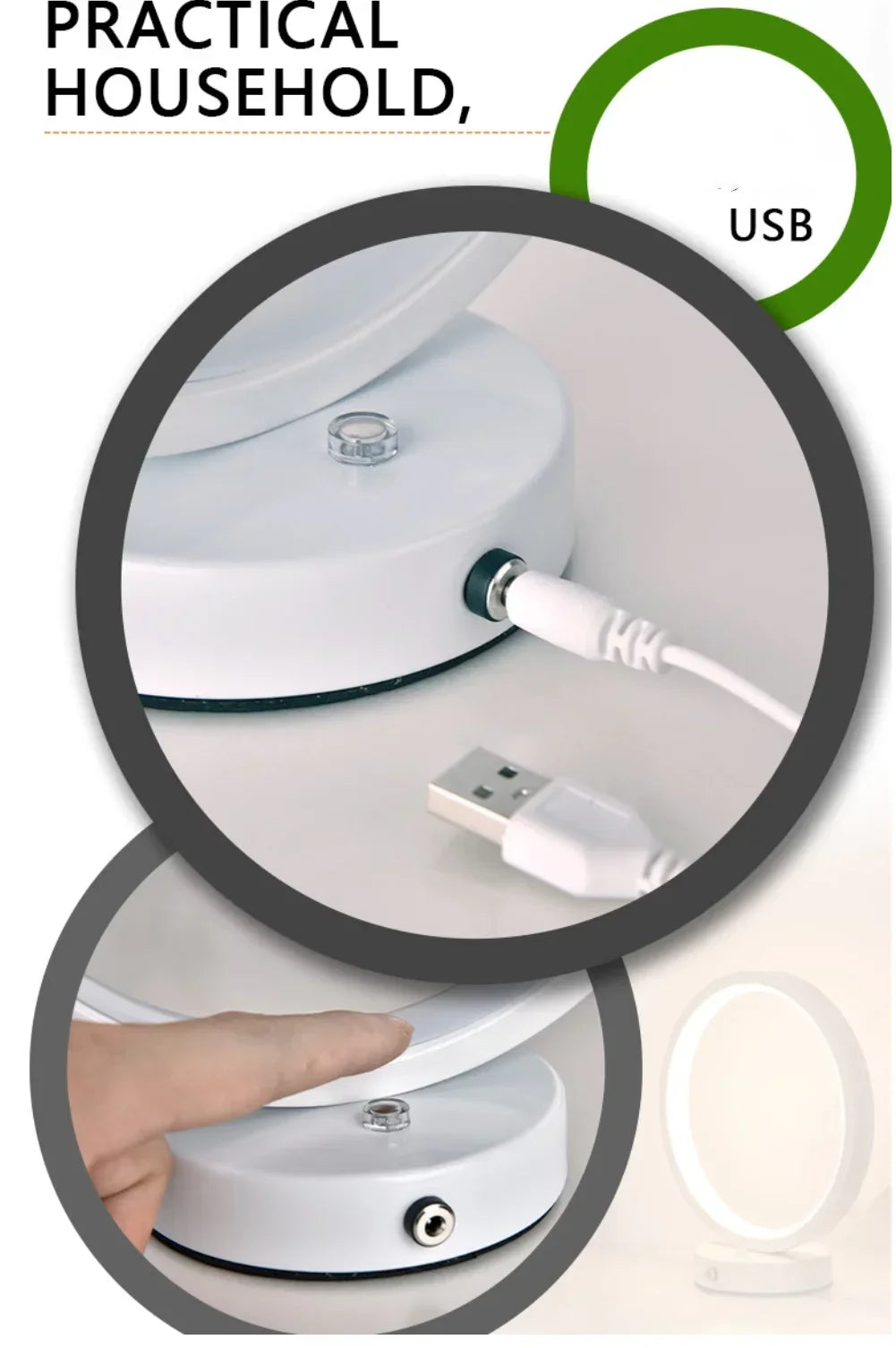 Modern LED Ring Table Lamp