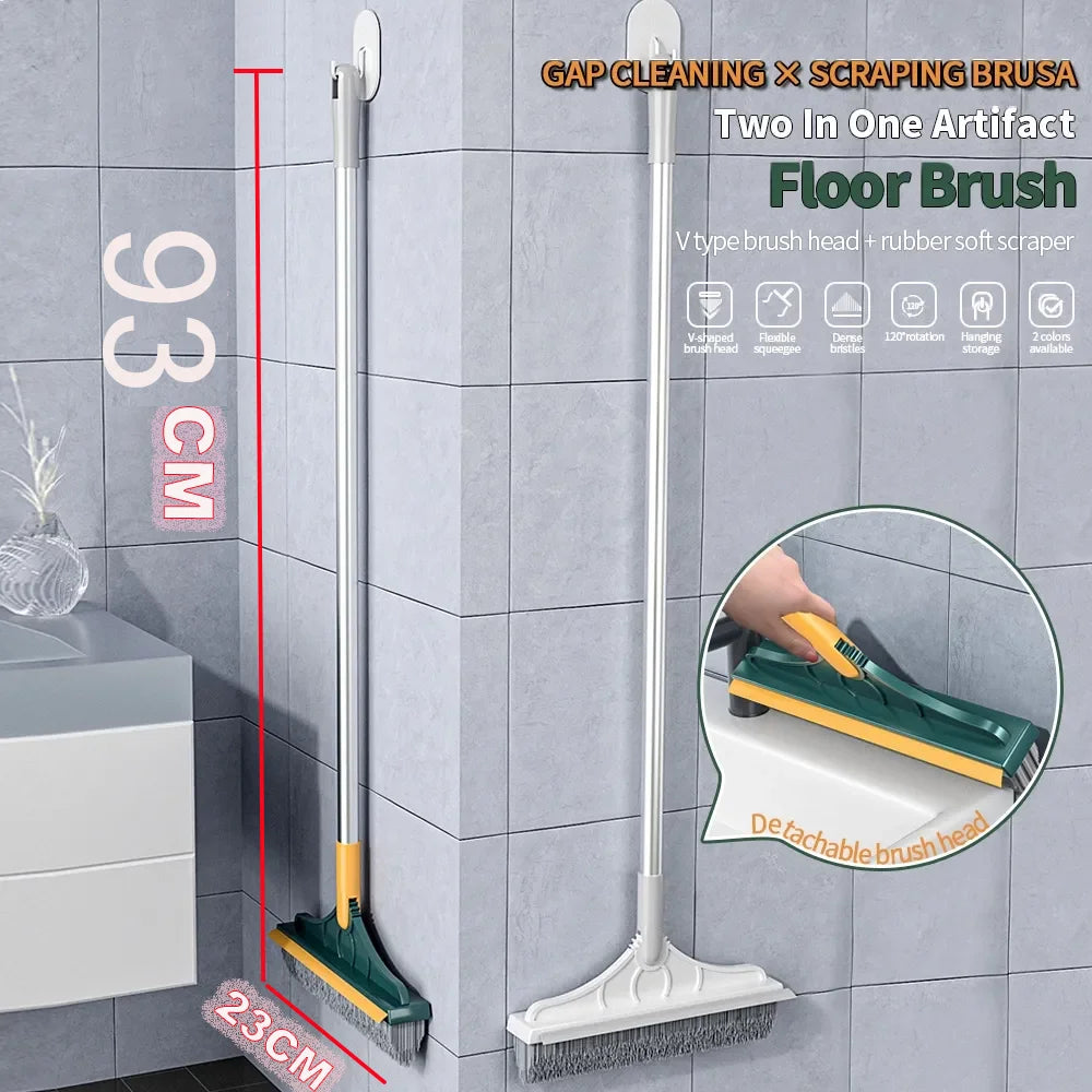 3-in-1 Cleaning Brush Long Handle Floor Scrubber