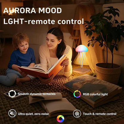 LED Jellyfish Lamp Remote Color Changing Nightlight