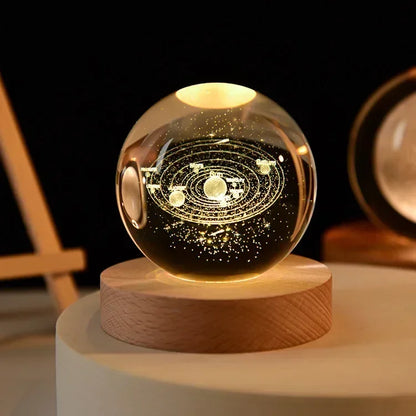 3D Stitch Crystal Ball Moon Galaxy Decor