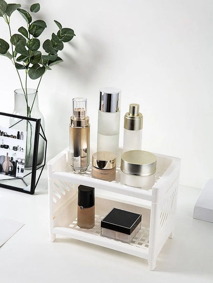 Double Layer Desktop Storage Rack Organizer Stand