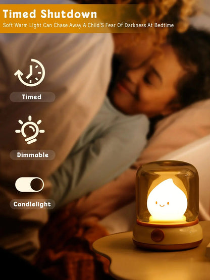 LED Flameless Candle White Noise Dimmable Nightlight