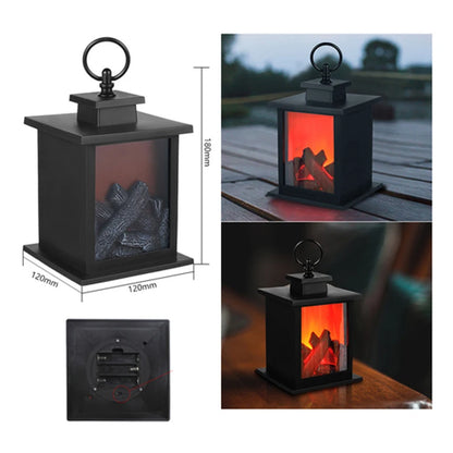 LED Flame Lantern Fireplace Ambient Decorative Lamp
