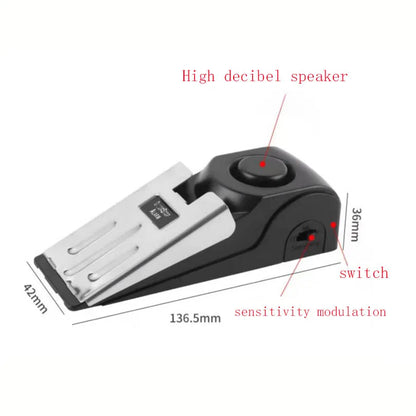 Portable Door Stop Alarm Home Security Travel Safety
