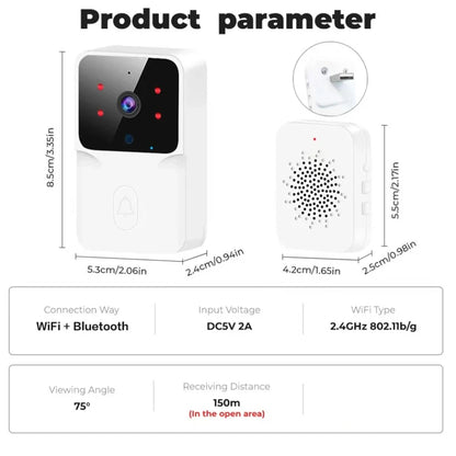WiFi Video Doorbell HD Night Vision Intercom