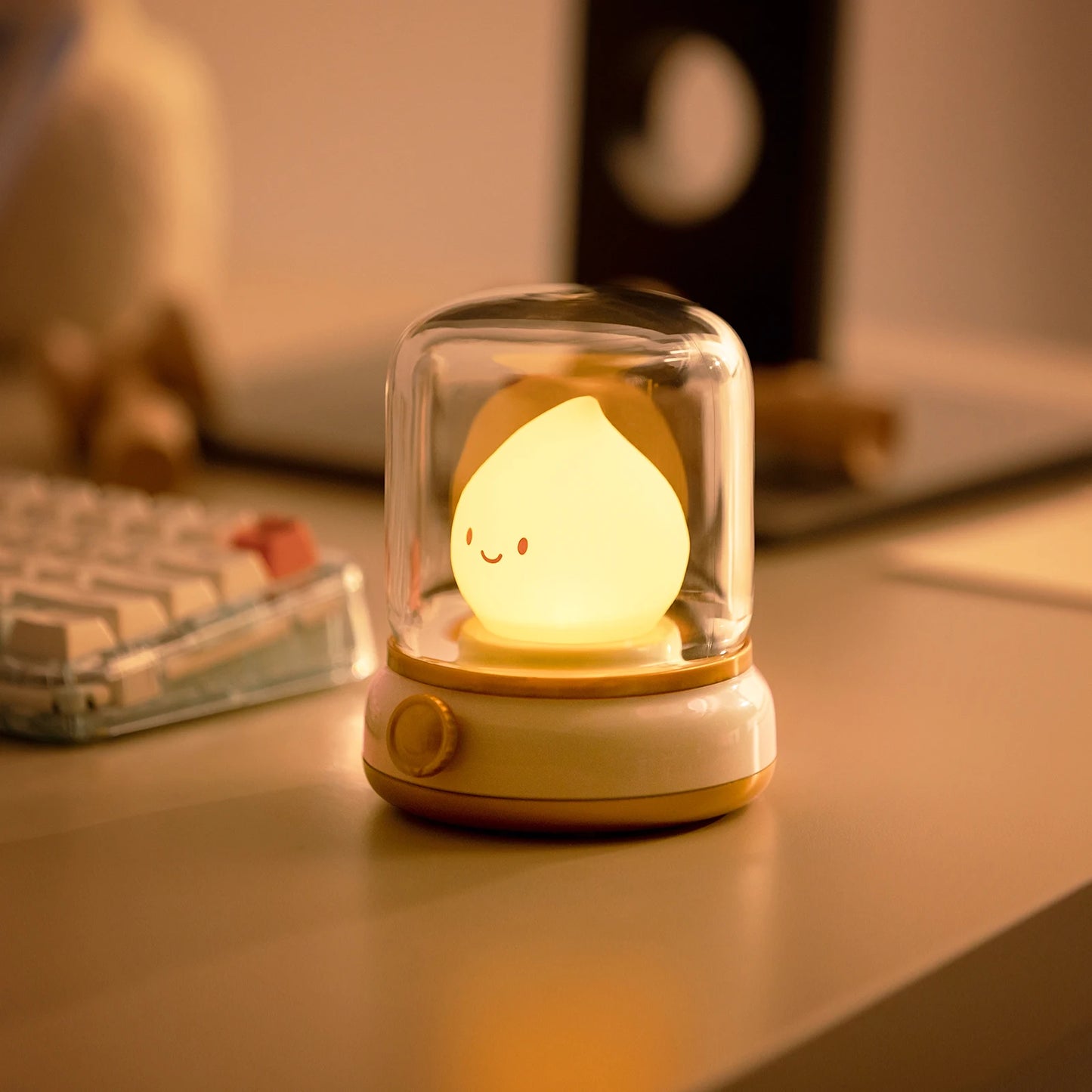LED Flameless Candle White Noise Dimmable Nightlight