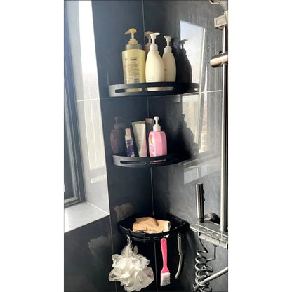 No Drill Shower Shelf Strong Adhesive Bathroom Organizer Rack Waterproof