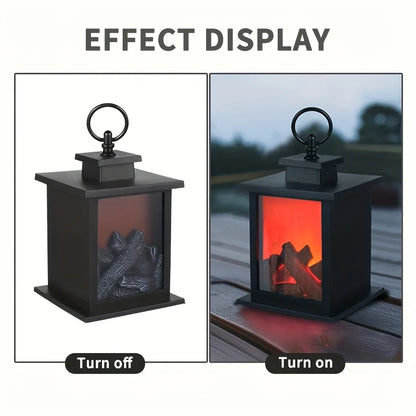 LED Flame Lantern Fireplace Ambient Decorative Lamp
