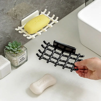 Wall Mounted Soap Dish Drainage Bathroom Shelf