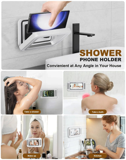 Waterproof Shower Phone Holder Rotatable Wall Mount Case