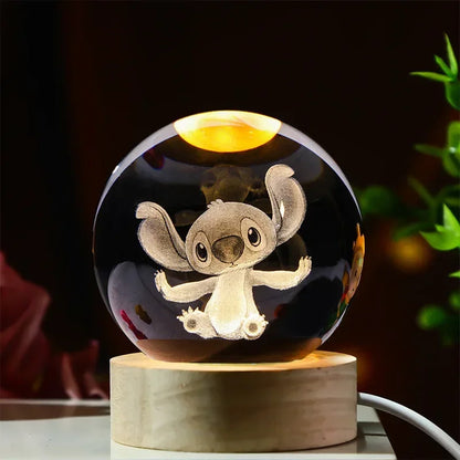 3D Stitch Crystal Ball Moon Galaxy Decor