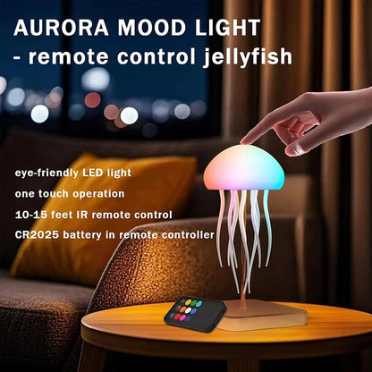LED Jellyfish Lamp Remote Color Changing Nightlight