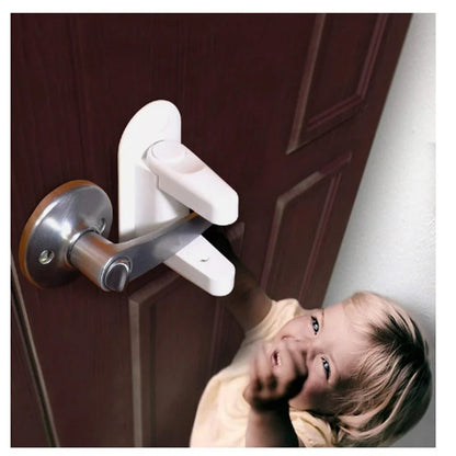 Child Safety Door Lever Lock Adhesive Protection Latch