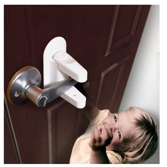 Child Safety Door Lever Lock Adhesive Protection Latch
