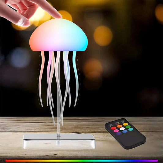LED Jellyfish Lamp Remote Color Changing Nightlight