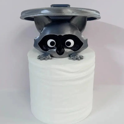 Cute 3D Raccoon Toilet Paper Holder