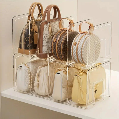 Transparent Handbag Organizer Rack Closet Storage Divider