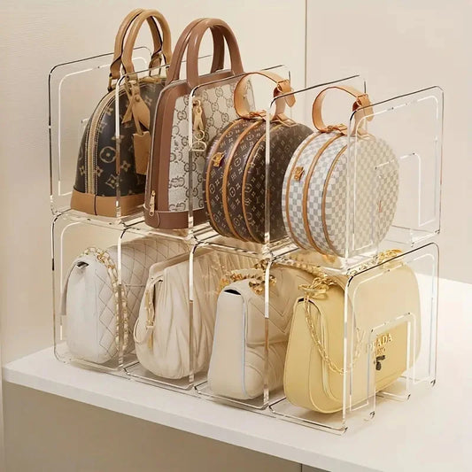 Transparent Handbag Organizer Rack Closet Storage Divider