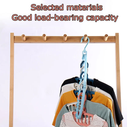 11 Hole Folding Clothes Hanger Space Saving Rack