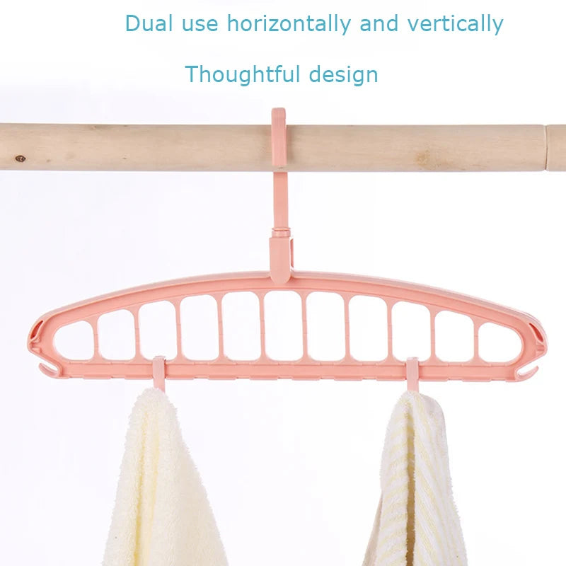 11 Hole Folding Clothes Hanger Space Saving Rack