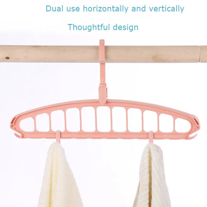 11 Hole Folding Clothes Hanger Space Saving Rack