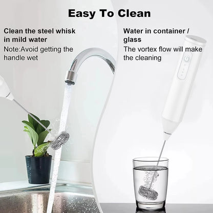 USB Rechargeable Handheld Milk Frother Mixer Blender
