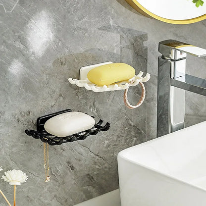 Wall Mounted Soap Dish Drainage Bathroom Shelf