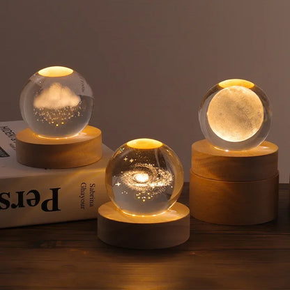3D Stitch Crystal Ball Moon Galaxy Decor