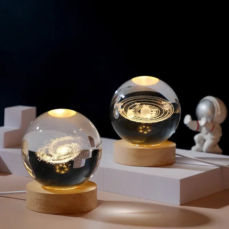 3D Stitch Crystal Ball Moon Galaxy Decor