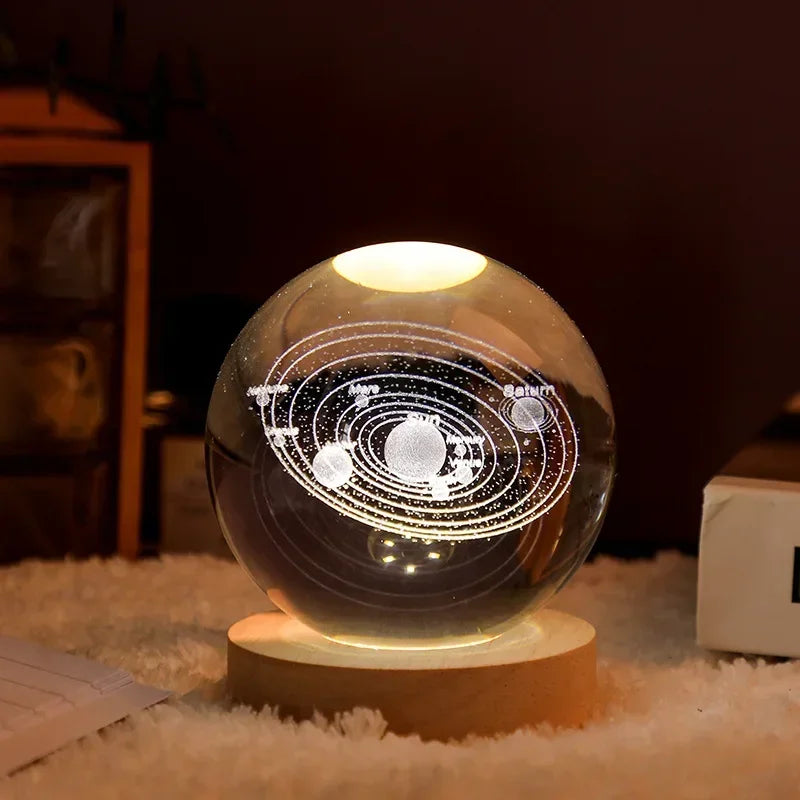 3D Stitch Crystal Ball Moon Galaxy Decor