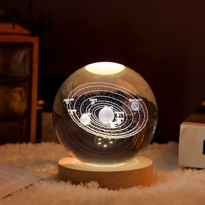3D Stitch Crystal Ball Moon Galaxy Decor