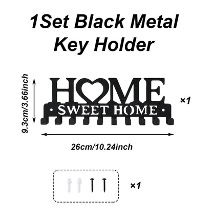 Wall Mounted Key Holder Rack 10 Hooks