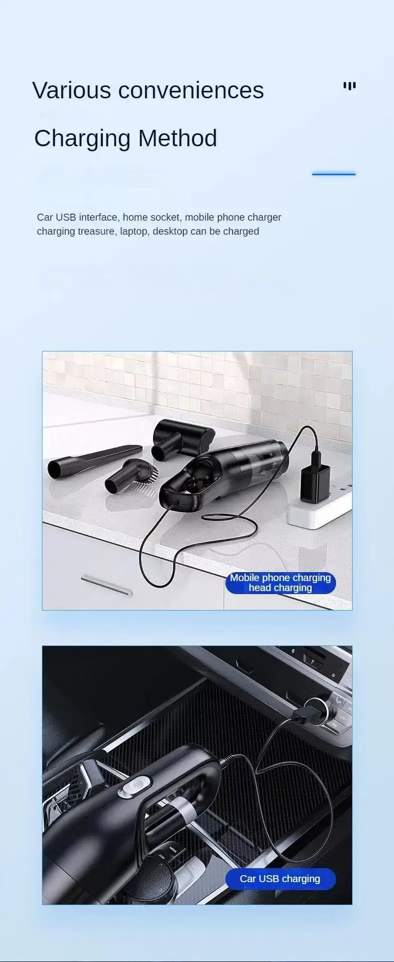Portable Wireless Handheld Vacuum Cleaner