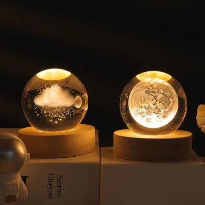 3D Stitch Crystal Ball Moon Galaxy Decor