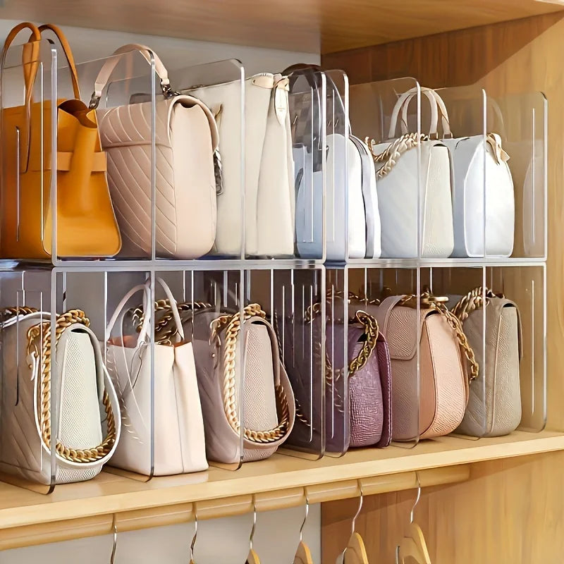 Transparent Handbag Organizer Rack Closet Storage Divider
