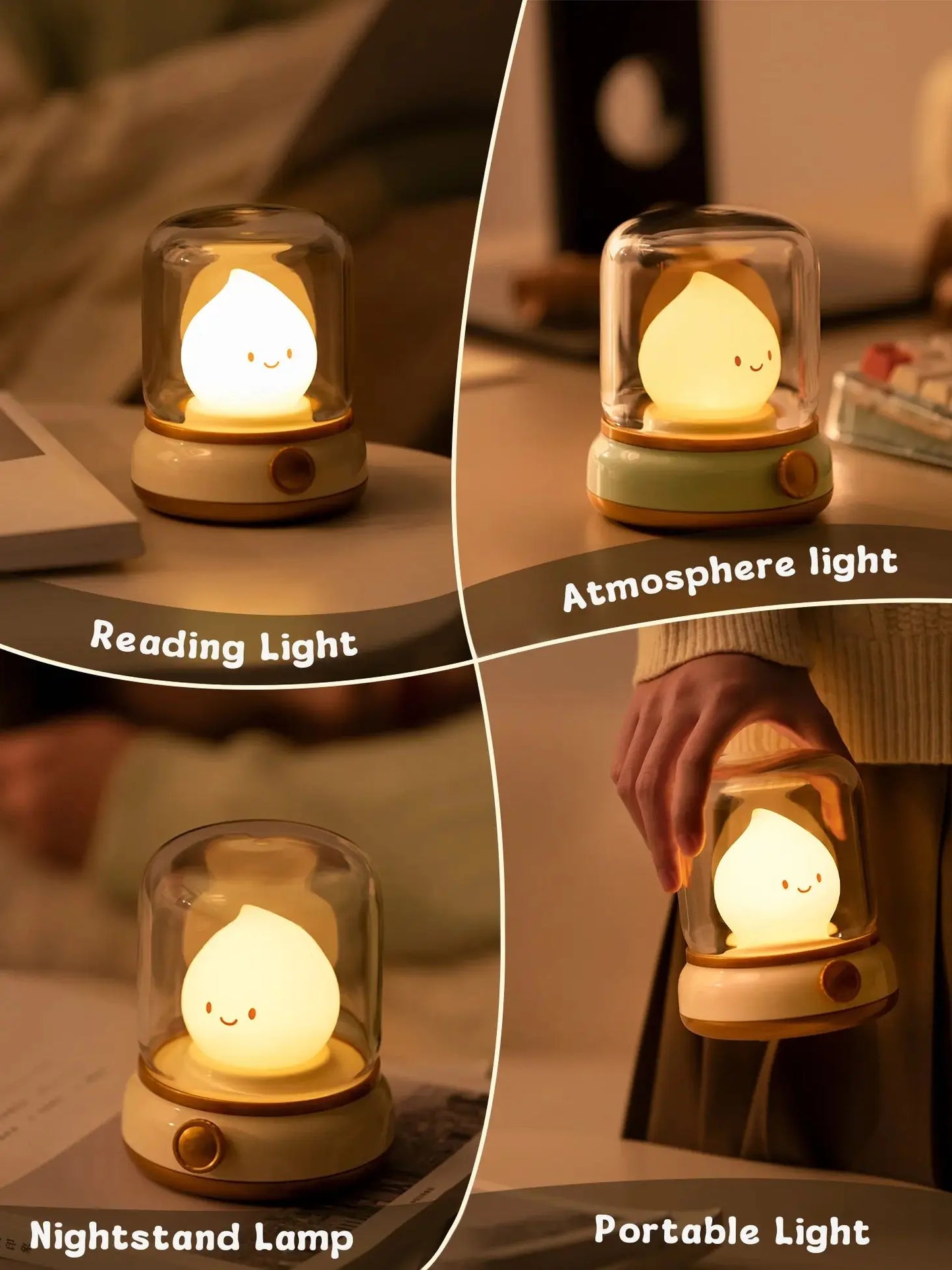 LED Flameless Candle White Noise Dimmable Nightlight